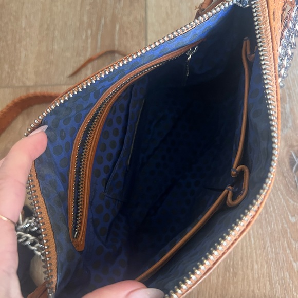 Rebecca Minkoff tan soft perforated leather shoulder cross body handbag - Picture 8 of 8